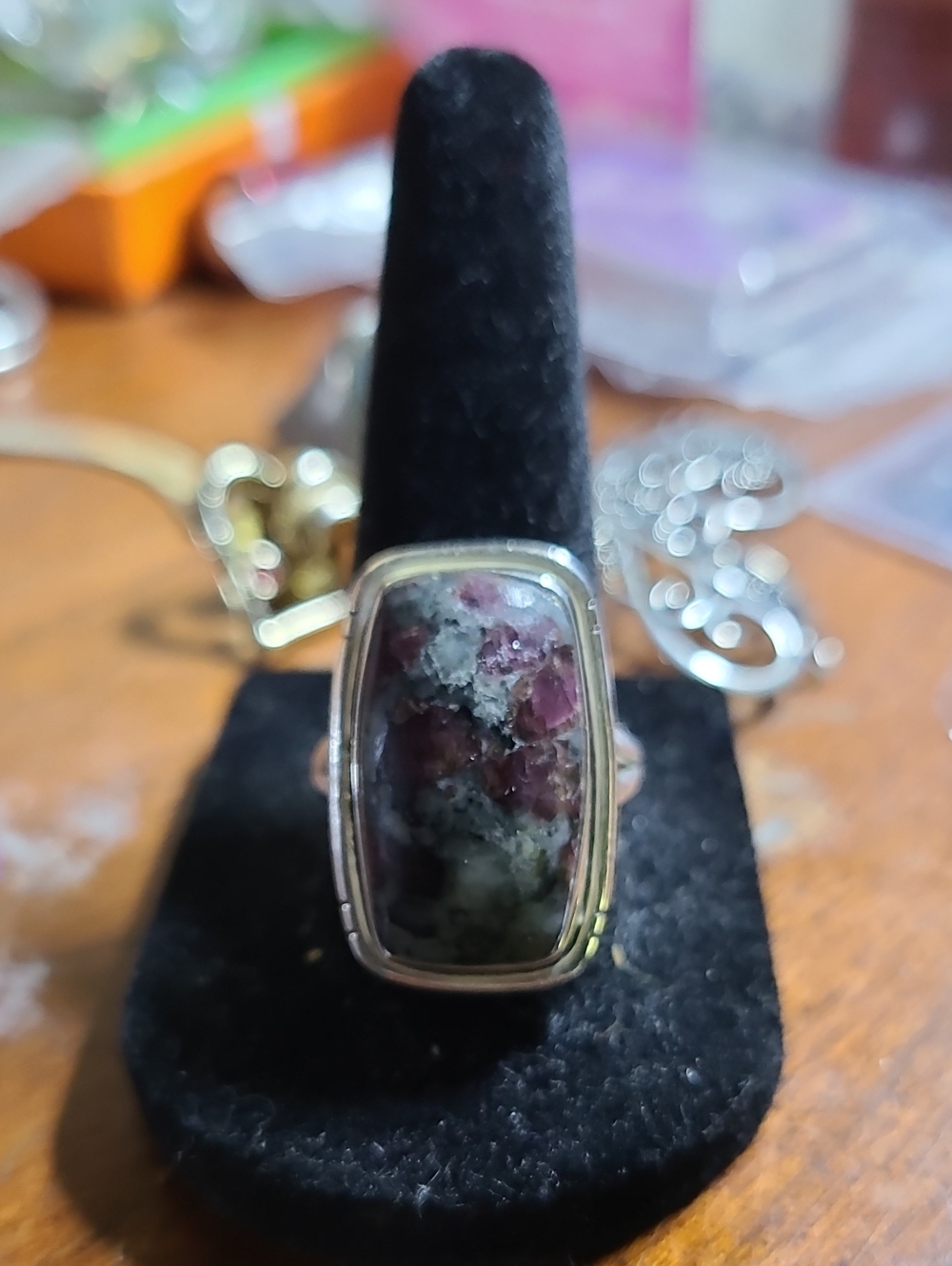 Sterling Silver Russian Eudialyte  Ring
